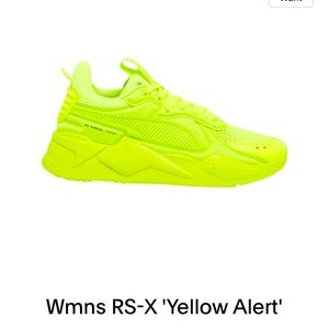Women’s PUMA RSX Neon Yellow size 10 brand new